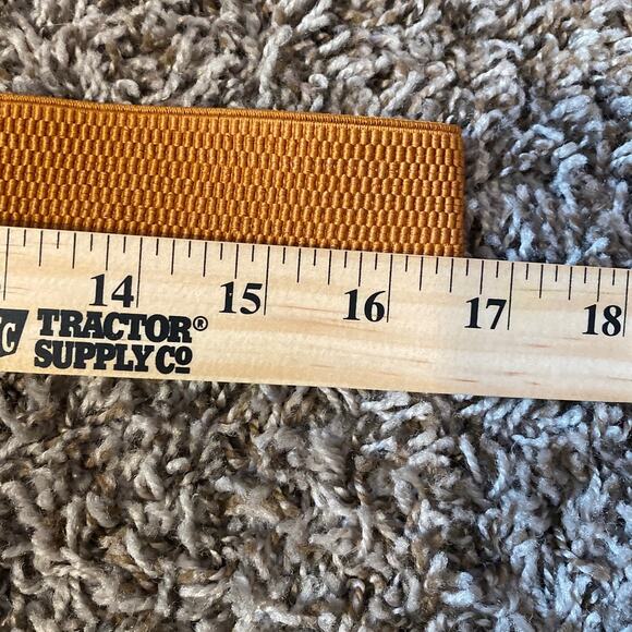 Vintage women's boho stretch belt brown size MEDIUM/LARGE - Picture 5 of 7